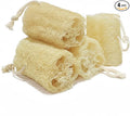 Natural Loofah Exfoliating Body Sponge Scrubber, Plant-Based Organic Loofa Luffa for Men & Women Skin Care Bath Shower Cleaning Back & Fac, Natural Sponges for Dishes (4", 4Pack)