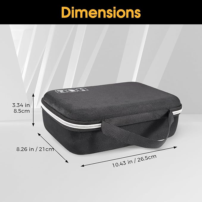 ProCase Barber Case with Washable Oilproof Inner Casing, Hard Travel Carrying Bag for Hair Clippers, Hair Cutting Supplies Holder, Trimmer Organizer Storage for Men Razor Guard Grooming Kits -Black