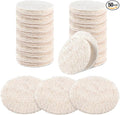 Bokon Loofah Exfoliating Face Pads 2.36 Inches Round Natural Loofah Sponge Body Face Scrubber Remove Dead Skin Facial Pad Bulk for Bath Shower Spa Skin Cleaning Women Men(50 Pcs,White)