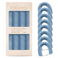 Heatless Curls Overnight Set - Jumbo Overnight Hair Curlers to Sleep In, Soft Velvet Hair Rollers for Women, No Damage Curls Styling Tools (8pcs Blue）