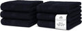 100% Cotton Wash Cloth for face & Body Set of 6, (12 x 12 inches) Sustainable, Soft, Highly Absorbent, Combed Cotton Wash Cloths Pack of 6 for Hotels, Spa, Bathroom, Dorm, Black