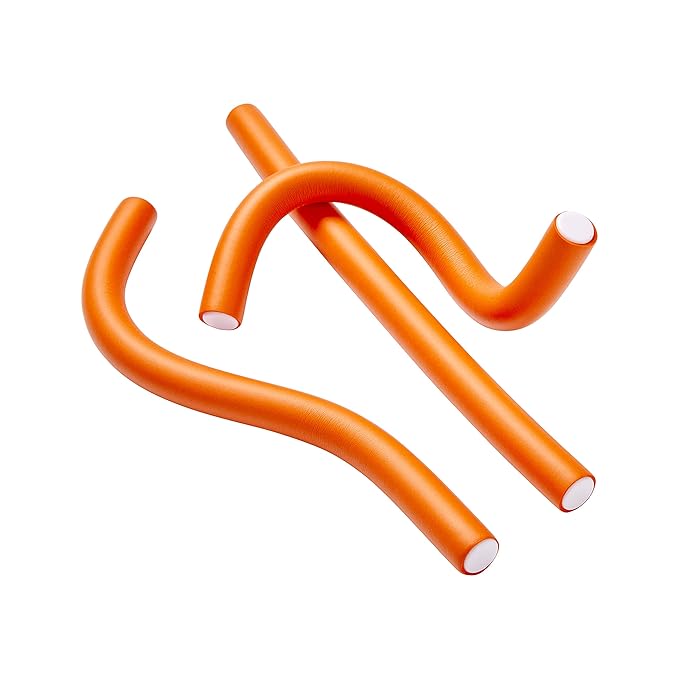 Red by Kiss Flexi Rods - Heatless Hair Curler for 90S Glamorous Bouncy Curls Beach Waves, No Slips, Sleep Styler (10" Length, 5/8" Diameter)