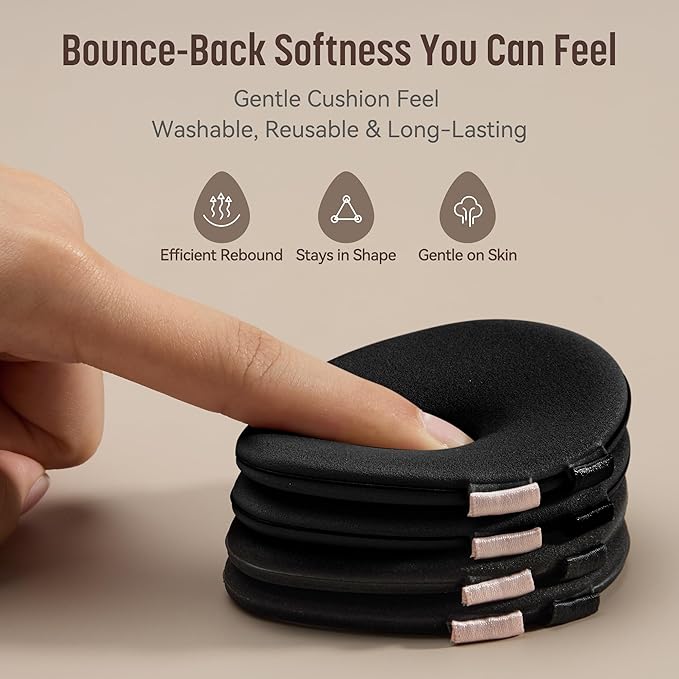 4Pcs Makeup Sponge For Foundation Concealer And Powder, Latex Free Blender Sponge For Natural And Easy Makeup Soft Long-lasting And Beginner-friendly, Black