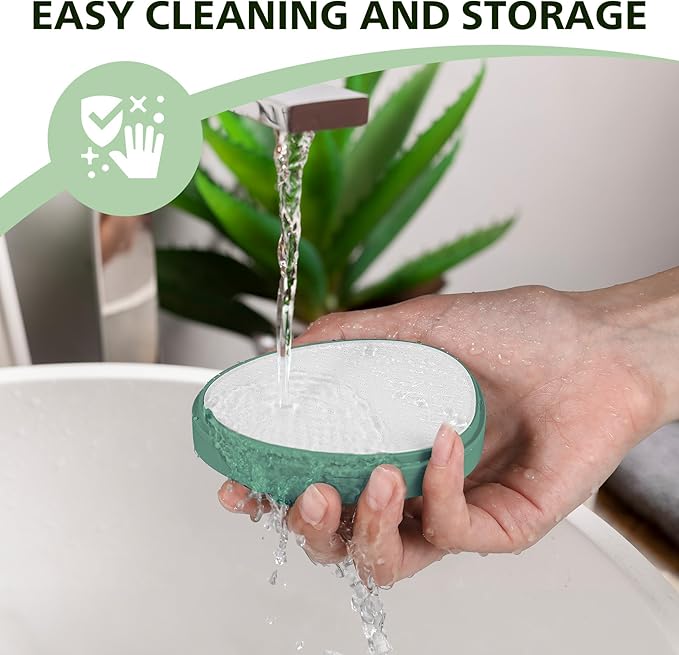 BALUCA Glass Foot File Callus Remover for Feet - Nano Glass Foot Scraper Scrubber Dead Skin Removal for Cracked Heels,Professional Pedicure Tool for Home, Salon, and Travel (Green)