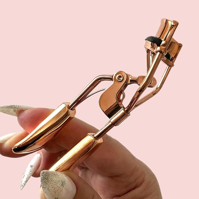 Professional Eyelash Curler Long Lasting Lifted Eyelashes Ergonomic Comfort Hold Perfect Curls in Seconds (x2 Rose Gold)
