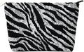 Zebra Print Makeup Bag for Women,Travel Make up Bag with Zipper Lining, Canvas Makeup Pouch for Purse, Cosmetic Pouch for Toiletry, Cosmetic, Sunscreen, Hygiene, Skincare, SPF, Medicine, Sunblock