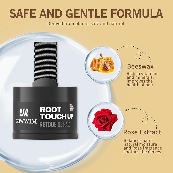 Hairline Powder (Light Cafe) - Hair Root Dye, Hair Color Shadow, Thin Hair Touch-Up Powder, 4g