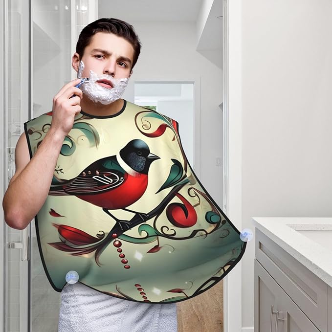Tropical Fruit Pineapple Print Beard Bib Shaving Apron, Beard Hair Trimming Cape Gift For Dad
