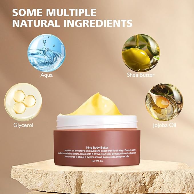 fugit Crowned SKLN Body Butter For Men,Pheromone Scented Cream,Cologne Body Butter for Men,Pheromone body butter for men,Hydrates and moisturizes to enhance attractiveness (2PCS, 3.52 Fl Oz)