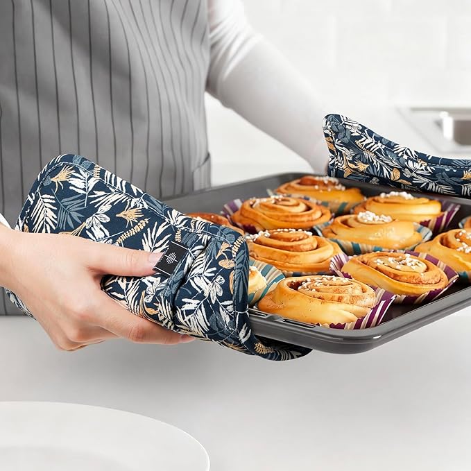 Pot Holders for Kitchen Heat Resistant Hot Pads for Countertops Oven Pot Holders Cotton Potholders for Kitchen Cooking Baking - 2PCS