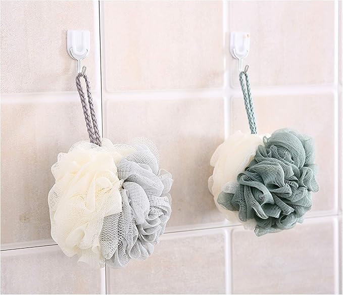 TCOTBE 4 Pack Loofah Bath Sponge Lace Mesh,Sponge Loofahs, Multi Color Bath Loofah Sponge Assortment for Silky Skin, Full Cleanse Lather Luxurious Bathing Accessories