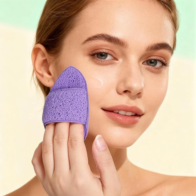 3 PCS Facial Sponges for Washing Face Reusable Soft Facial Sponges Exfoliating Sponge for Face Spong for Washing Makeup Removal, Travel Friendly Daily Cleansing Faces Scrubber