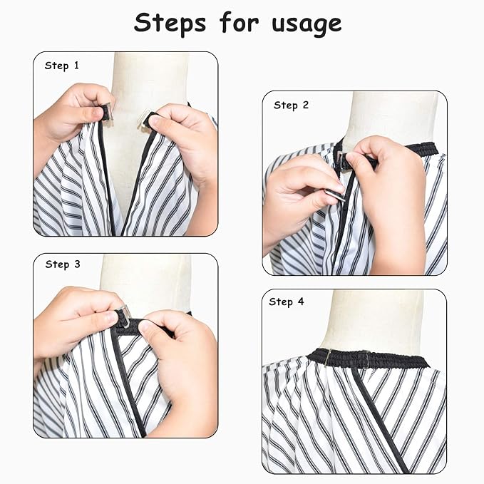 Barbers Cape Hairdressing Gown – Waterproof Professional Hairdressers Salon Cape Cloth Hair Cutting Apron for Hair Styling,Cuts and Colors - 63" x 57"