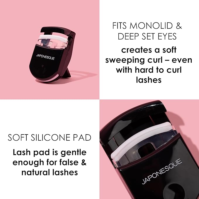 JAPONESQUE Travel Eyelash Curler (Black, 2 Pack)
