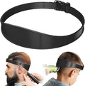 Neckline Shaving Template and Adjustable Hair Trimming Guide,DIY Self Haircutting System, Shaving and Keeping a Clean and Straight Neck Hairline,Easy Use Tool Soft Portable (Black)