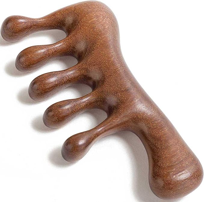 Loc Comb, Loc Comb for Sisterlocks, Wooden Scalp Massager for Scalp Gua Sha - Sandalwood