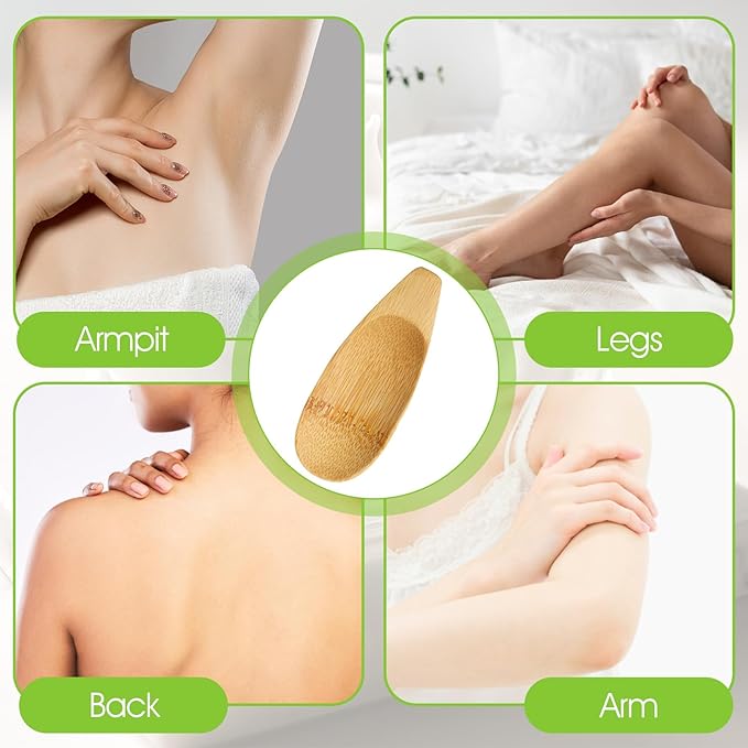 4Pcs Cream Applicators,Shimmeroo Multi-functional Bamboo Lotion Applicator Cosmetic Spoon Applicator for Deodorant Cream Ointment,3.94x1.57inch