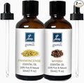 Frankincense and Myrrh Essential Oil Combo Set (2 Pack), 100% Pure Undiluted Essential Oils for Aromatherapy, Massage, Meditation & Skincare