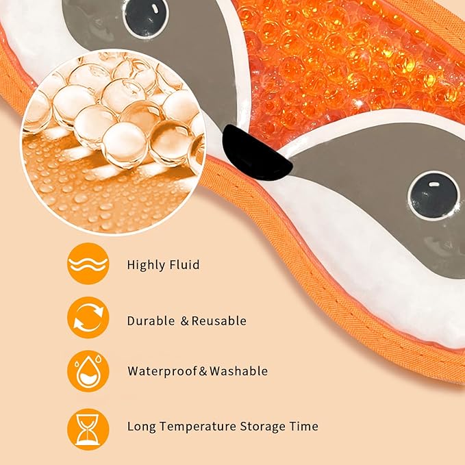 2PCS Cooling Eye Mask Gel Eye Mask, Reusable Hot Cold Therapy Cold Eye Mask for Post Surgery, Puffiness, Dark Circles, Eye Bags, Dry Eyes