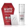 White Liquid Foundation, Waterproof Full Coverage Foundation Mixer, White Base with Makeup Mixing Palette for Goths SFX & Daily Makeup.