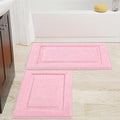 SHACOS Pink Bathroom Rugs Sets 2 Piece 20x32 inch, Non Slip Washable Bath Rugs Microfiber Bath Mat, Soft Fluffy Absorbent Carpet for Bathroom Floor Shower Tub