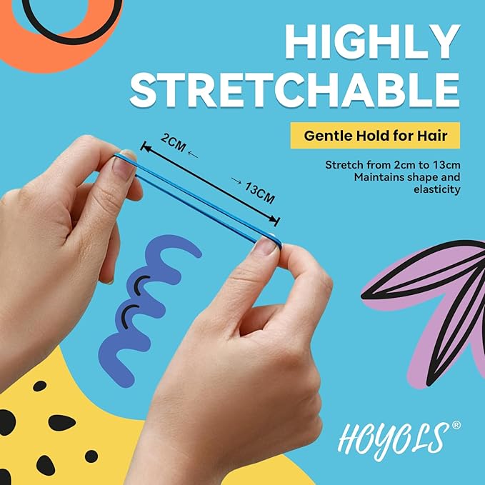 HOYOLS Small Toddler Elastics Mini Hair Ties Rubber Bands for Hair Ponytail Holders for Baby Girl Infants (Multicolor) TPU 1500 Pcs