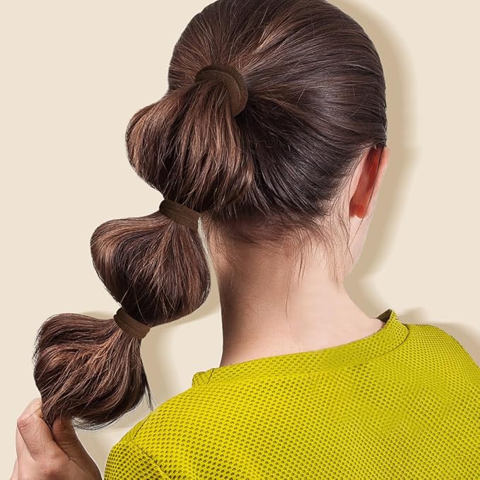 IKOCO 150PCS Hair Ties No Damage for Women, Ouchless Cotton Hair Ties for Thick Hair, Multicolor