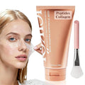 Collagen Peptides Night Wrapping Face Mask, Hyaluronic Acid Peel Off Masks with Vitamin E for Deep Hydrating and Smooth Looking, Overnight Facial Mask for Women Glass Skin, 150ML Large Size
