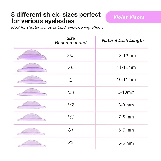 Curacoro Lash Lift Shields, 16 Pcs/8 Sizes Lash Lift Rods, Lash Lift Pads for Eyelash Curling and Lifting, Reusable Silicone Lash Rods For Eyelash Perm Lamination