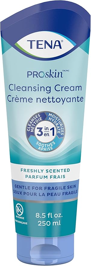 TENA ProSkin Cleansing Cream Cream Rinse-Free Body Wash Tube Mild Scent 8.5 oz. 64425 1 Ct