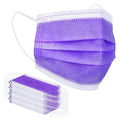 Borje Purple Disposable Face Mask 100 Pcs Purple Face Masks 3 Ply Protection Masks