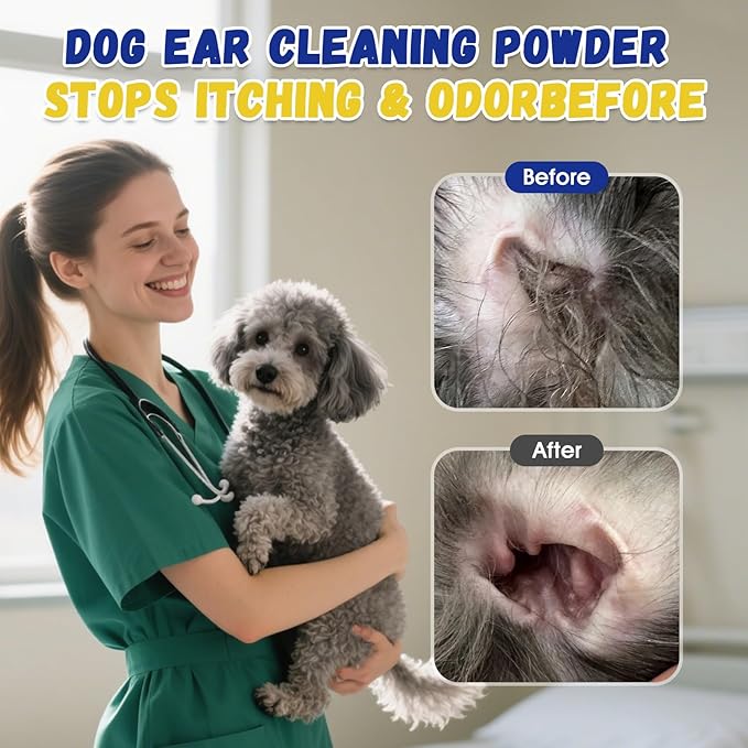 Dog Ear Powder for Hair Removal – Grooming Grip Powder for Poodles & Doodles, Grooming Aid for Pet Ear Cleaning