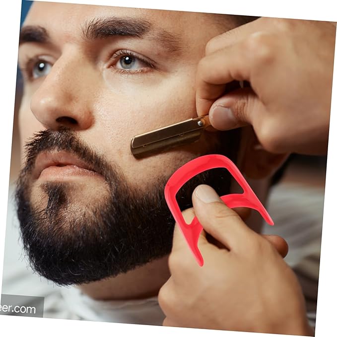 2pcs Beard Styling Tool Professional Ruler for Accurate Trimming and Shaping Compact and Portable Design for Travel and Home Use