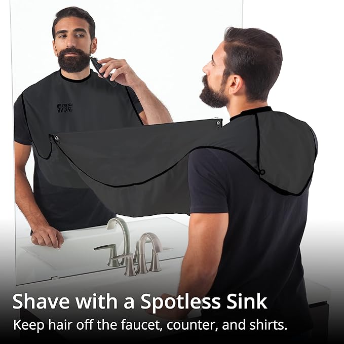 BEARD KING Beard Bib Apron - As Seen on Shark Tank – Gifts for Him, Stocking Stuffers for Men, Mens Gift