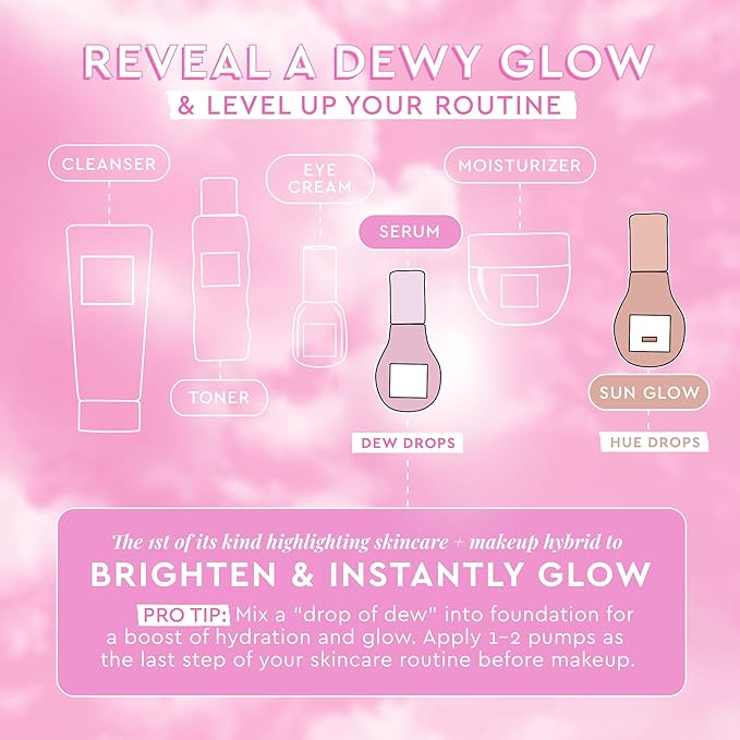 Glow Recipe Watermelon Niacinamide Dew Drops, Travel Size, Korean Niacinamide Serum Drops, Hydrating Face Serum + Primer & Liquid Highlighter, Hyaluronic Acid, Dewy Glow (15ml)