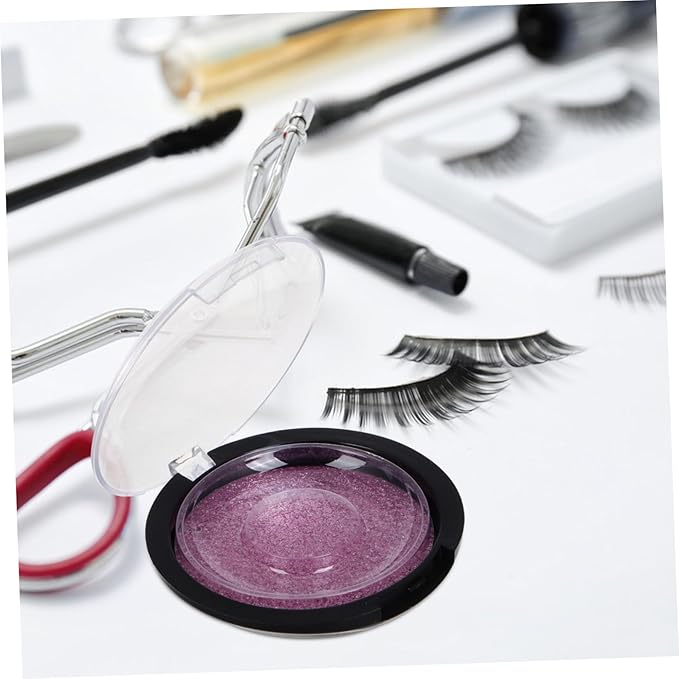 5pcs Round Faux Lash Box Durable Eyelash Case for Organized Storage of False Eyelashes Portable and Compact Design for Travel and Daily Makeup Use