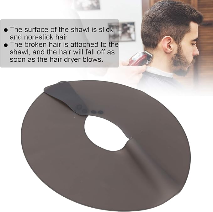 Hair Salon Stylist Cutting Collar Black Silicone Neck Wrap Guard for Haircut Hair Dye, Hair Cutting Cape Hair Coloring Hairdresser Stylist Dyeing Shawl(#3)