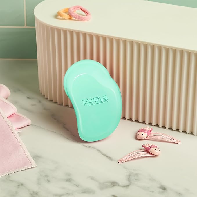 Tangle Teezer Original Detangler Brush, Dry & Wet Travel Size Mini Hair Brush, for Kids & All Hair Types, Paradise Green
