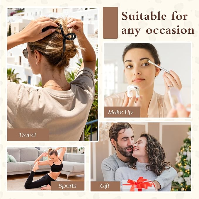 Auseibeely 6 Pcs Medium Tortoise Shell Claw Clip - 4.3 Inch Hair Clips for Women and Girls, Non-slip Hat Claw Clips for Thin/Medium Hair, Banana Jaw Clips Hair Accessories for Gift