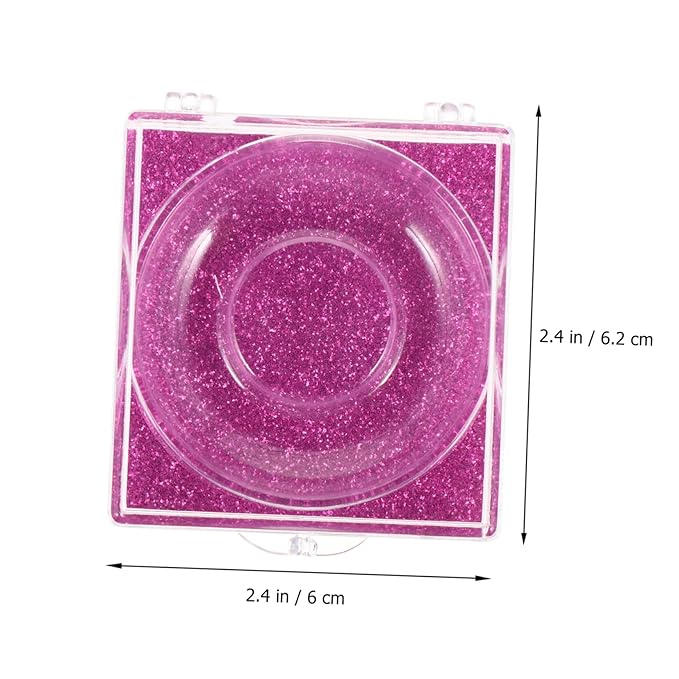 6pcs False Eyelash Organizer Eyelash Packaging Box Portable Compact Lash Case Holder for Glitter Lashes