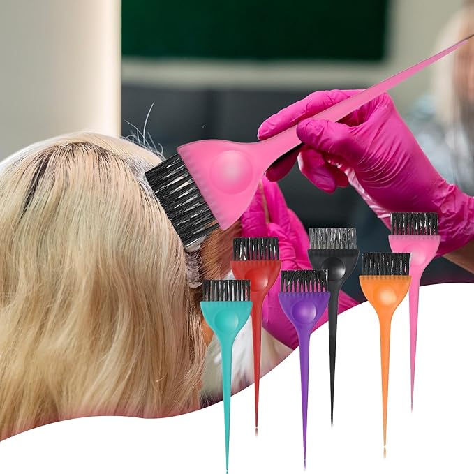 6PCS Hair Dye Brushes, Hair Color Brush, Color Tint Applicator, Hairs Coloring Dying Brush Kit for Women Men Salon Use Home DIY Dyeing