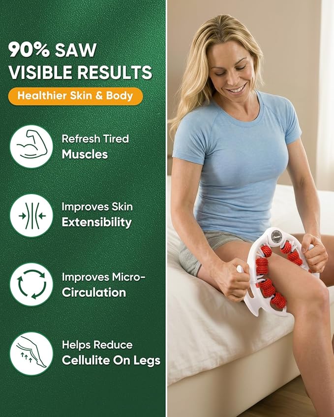 ONUEMP Cellulite Remover for Legs, Cellulite Massager Roller Muscle Roller, Fascia Massage Tool Thigh, Calf, Leg Massager - Anti-Celulitis, Lymphatic Drainage, Body Sculpting, Deep Tissue Pain Relief