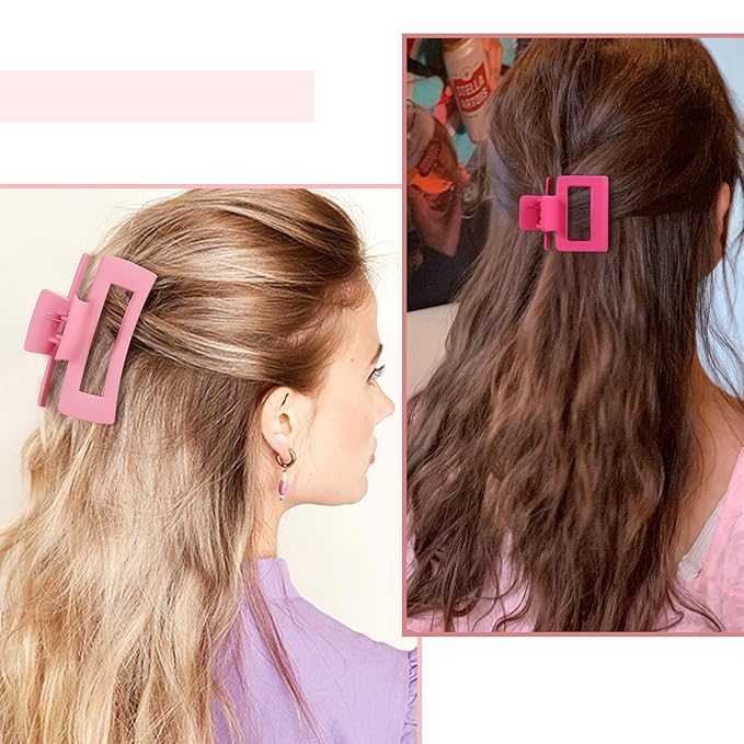 Hair Claws 16 Pcs Hair Clips for Women Thin Thick Curly Hair Large and Small Matte Banana Clips Strong Hold Nonslip