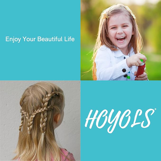 HOYOLS 3/4 Inch White Hair Rubber Bands for Hair Ties, Small Elastics Bands Ponytail Holders for Women Baby Girls Kids Mini Student Crafts Office 600pcs (M) Latex-Free