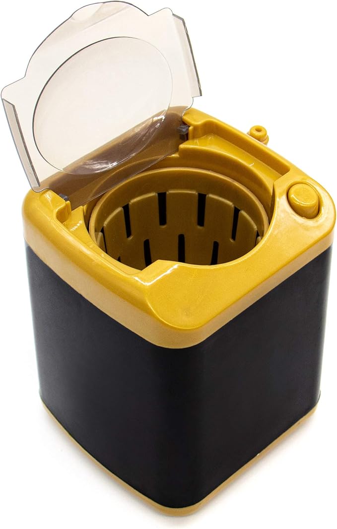 AUEAR, Makeup Brush Sponge Washing Machine Cleaner Device Plastic Automatic Cleaning (Black, Comes with Bucket)