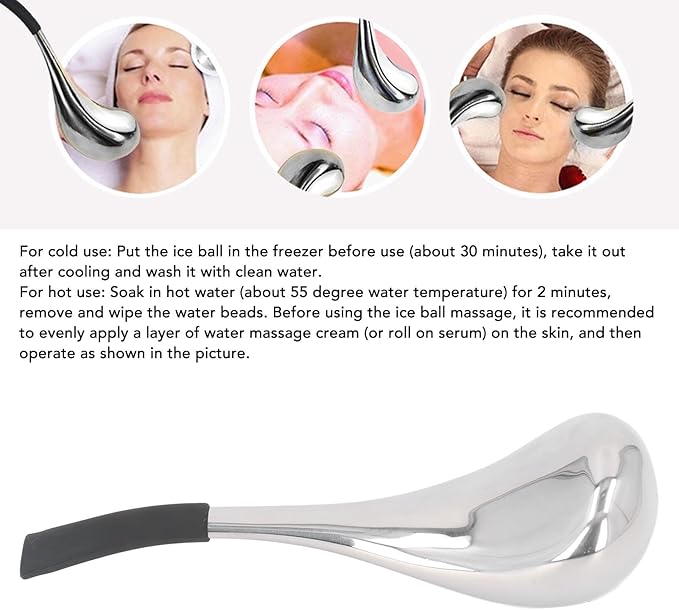 Ice Cryo Sticks,Ice Globes for Face & Eyes, Unbreakable Stainless Steel Cryo Sticks for Beauty Routines, Facials Cold Roller Cooling Globes for Puffiness, Wrinkles, Dark Circles, Headaches