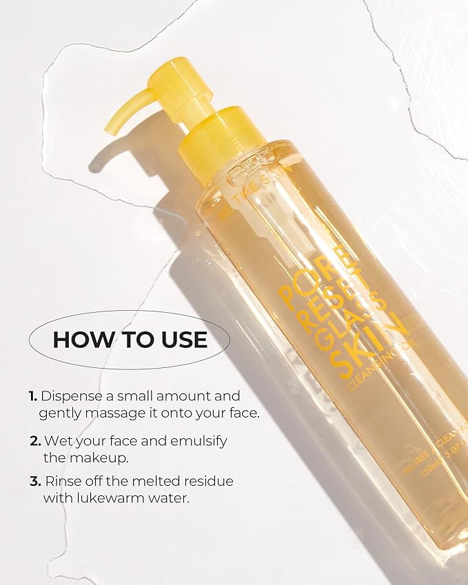 BE THE SKIN Glass Skin Cleansing Oil - 7 Plant Oils + Centella Exosomes & Squalane, Melts Waterproof Makeup & Blackheads, Lightweight Fast-Emulsifying Formula for All Skin Types | 5.07 fl oz