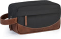 Travel Toiletry Bag for Men, Hanging Toiletry Organizer, Water Resistant Shaving Kit with Large Capacity for Travel Accessories (Black, Medium)