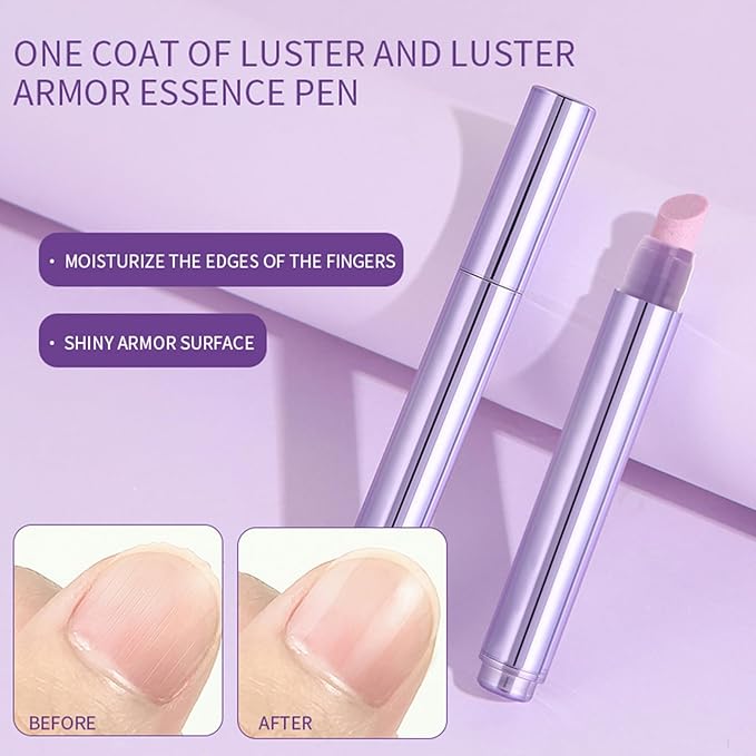 Ceramic Cuticle Oil Pusher Pen: 3-in-1 Nail Cuticle Remover Oil Pen With Tools - Nail Care Oil Cuticle Pusher with Ceramic Tip for Hangnails & Dry & Damaged Nail