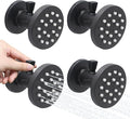 Brass Shower Body Jets with Adjustable Flow, Massage Spa Matte Black Round Body Spray Shower Side Wall Sprayer Head Jets, 4 pcs